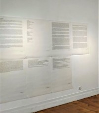 VINCENT VOILLAT Untitled 2019, Installation, 7 Texts on paper