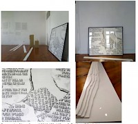 JORGE SANTOS Fragments of Love Songs # 2010 150x115 cm Collection of the Artist Graphite, pen on paper Fracção P , floor instalation, Variable dimentions Collection of the Artist, Plexiglas / Acrílic