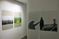 Works by Wanda Mihuleac and Patricia Morosan (right)