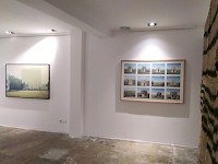 Exhibition view: Nicvu Ilfoveanu (left) and Stefan Sava – Facts about which there can be questions, Installation, 2013 (right)