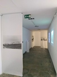 Patricia Morosan: 1. Time flows like a River, from the series Re/Turn (2017-2018), 35 mm scans printed on silkpaper , 250 cm x 100 cm, 2021 2. untitled, from the series Re/Turn (2017-2018), 35 mm scan printed on silkpaper, 315 cm x 100 cm, 2021