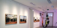 Blue Saloon, Images credit: Gilles Zark KILUANJI KIA HENDA In the Days of a Dark Safari #1-7, 2017 and JULIEN CREUZET hanging sculpture