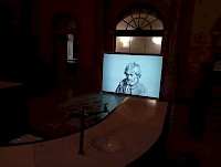 Amphiteatre Images credit: Gilles Zark MARIANA CALÓ AND FRANCISCO QUEIMADELA Sombra Luminosa (2018), HD video and 16mm transfered to Hd video, 3:2, color, sound, 22’09”,