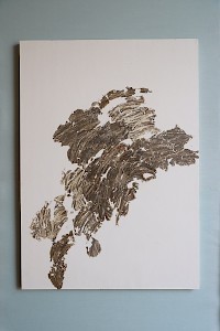 Vincent Voillat STROMATOLITES 2019 Papier de nid de frelons collé et marouflé (51 x 71cm)
