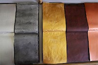 Rosell Meseguer RARE EARTH ELEMENTS 2017-2019 Aluminium, argent, plomb, mercure (cinabre), cuivre et or, peinture sur papier, feuille par feuille, peinte à la main, pigments minéraux (dimensions variables).